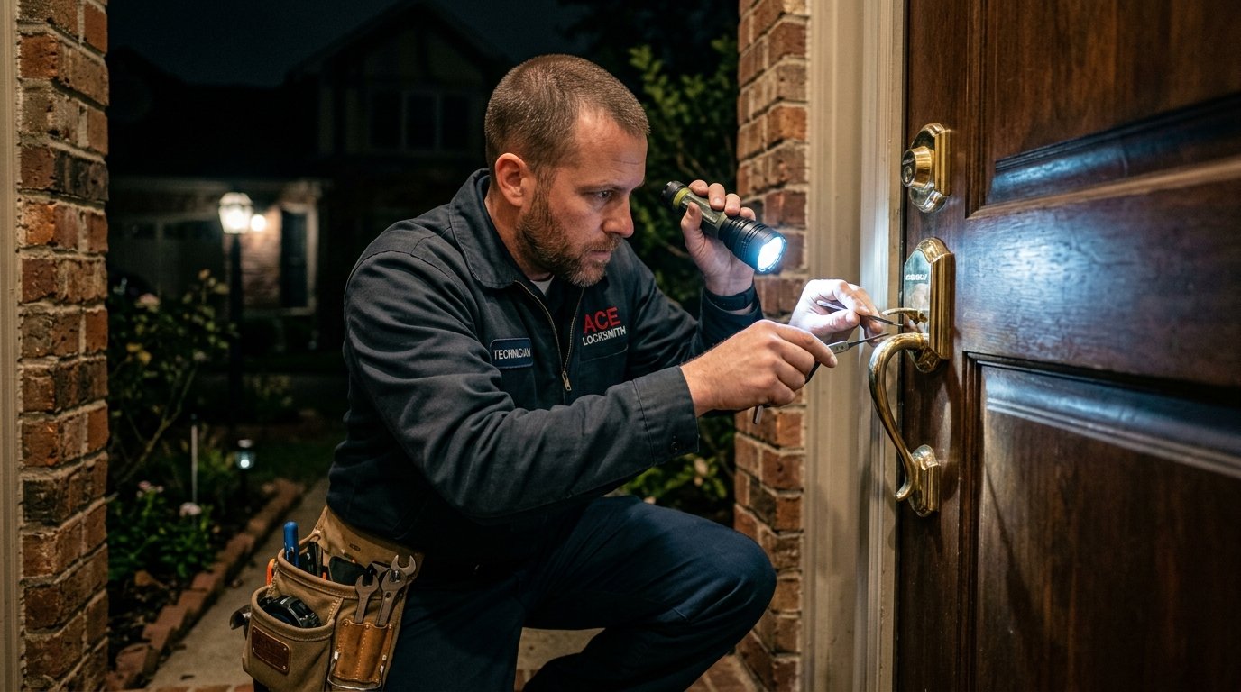 Locksmith Opening Jammed Lock