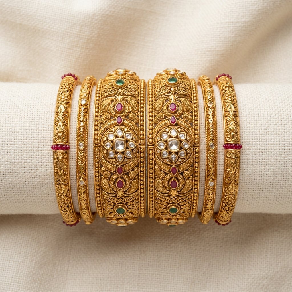 Gold Bangle Set