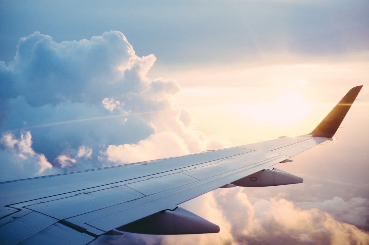 Commercial Flight in Sky